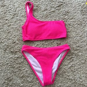 Womens Shein textured one shoulder bikini
